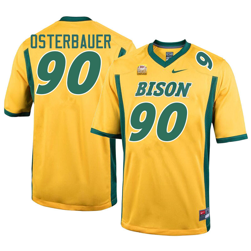 North Dakota State Bison #90 Wyatt Osterbauer College Football Jerseys Stitched-Yellow